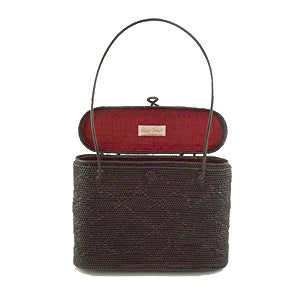 Peggy Fisher Black Lidded Tote