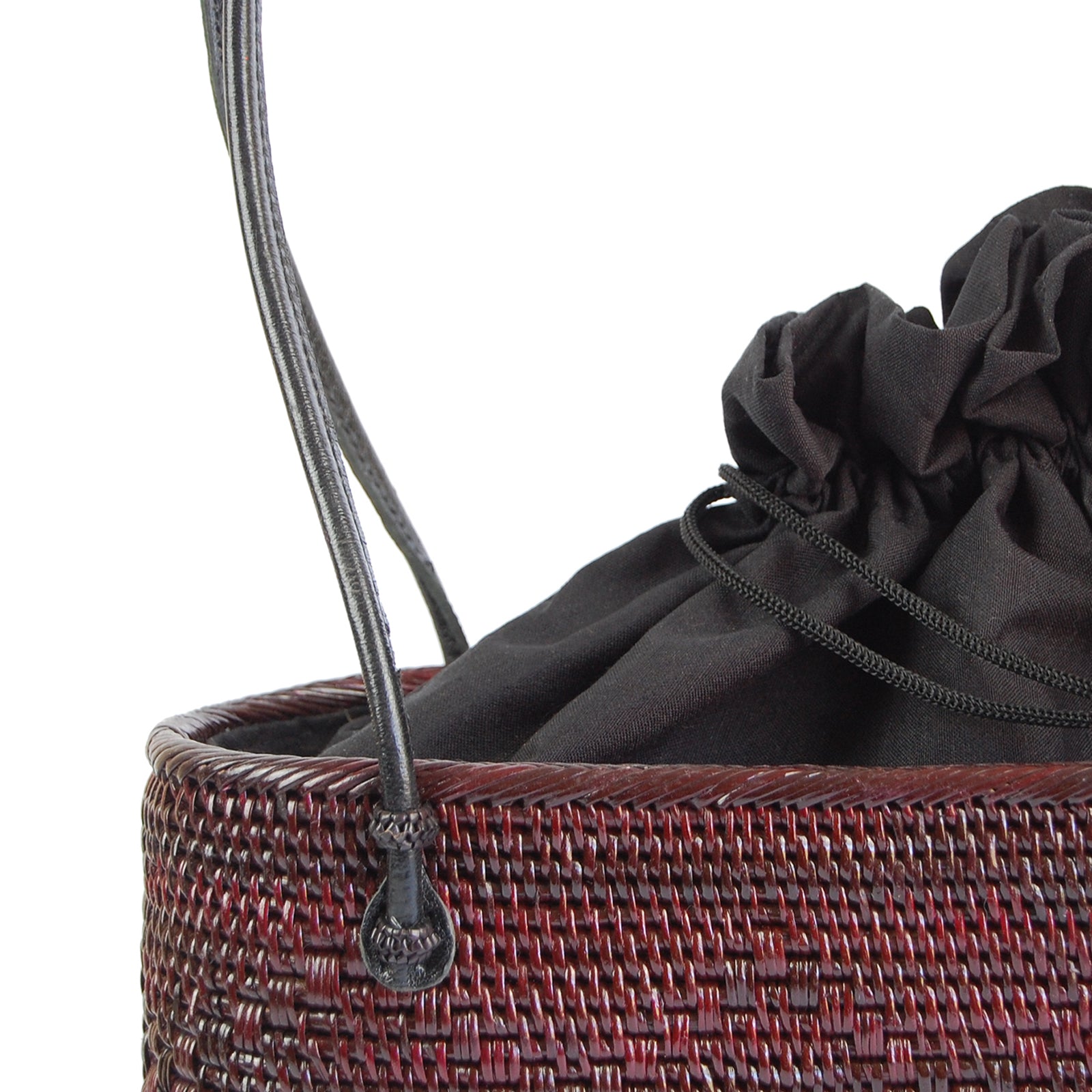 Peggy Fisher Black Cherry Tote w/ Drawstring Liner