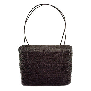Peggy Fisher Black Lidded Tote